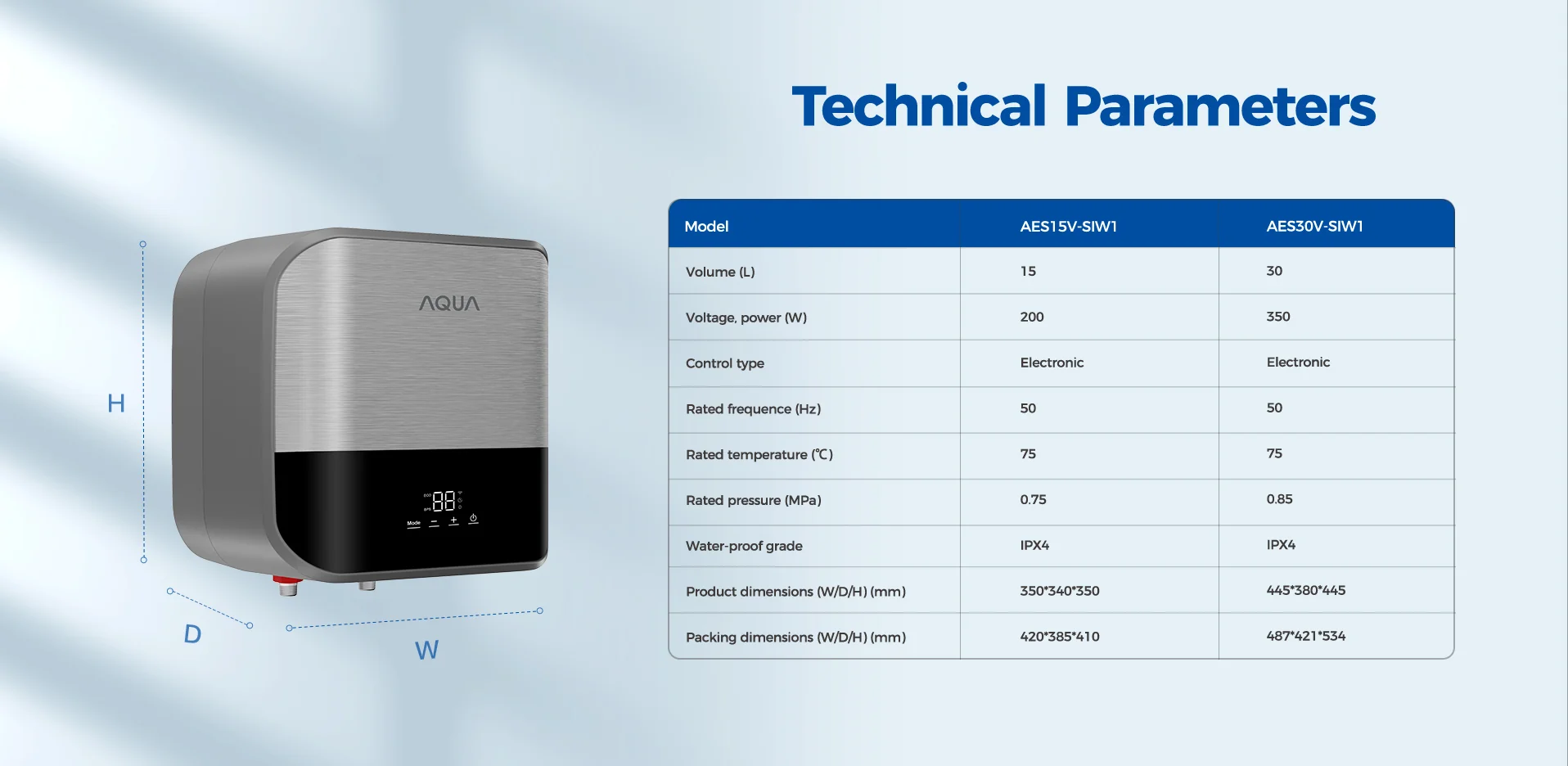 Water heater AES30V-SIW1